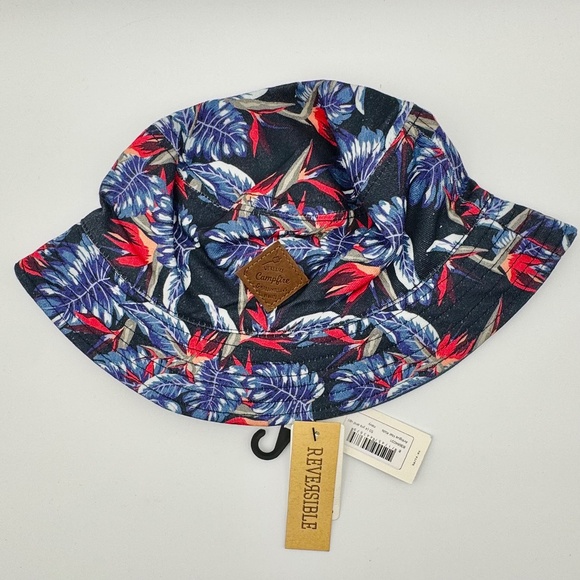 NWT BARTS Antigua Reversible Bucket Hat Tropical Print/Blue Kids Sz 53 4 yrs+ - Picture 4 of 9